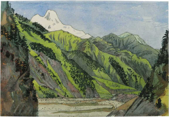 Остроумова-Лебедева Анна Петровна. Кавказская долина